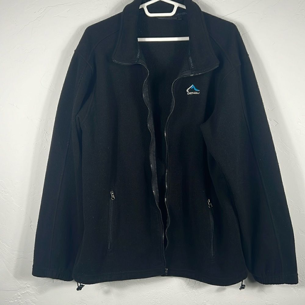 🔥 DENALI Fleece Full Zip Jacket - Black -‎ Men Sz XL - *Zipper Flaw but Good
